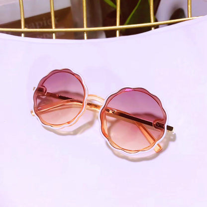 Kids Vintage Round Frame Sunglasses