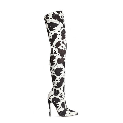 Women's Stiletto High Heel Side Zipper Boots