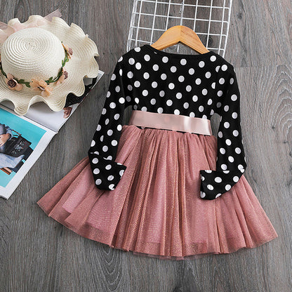 Girl's Polka Dot Princess Dress