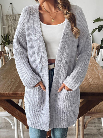 Women's Open Front Long Sleeve Cardigan