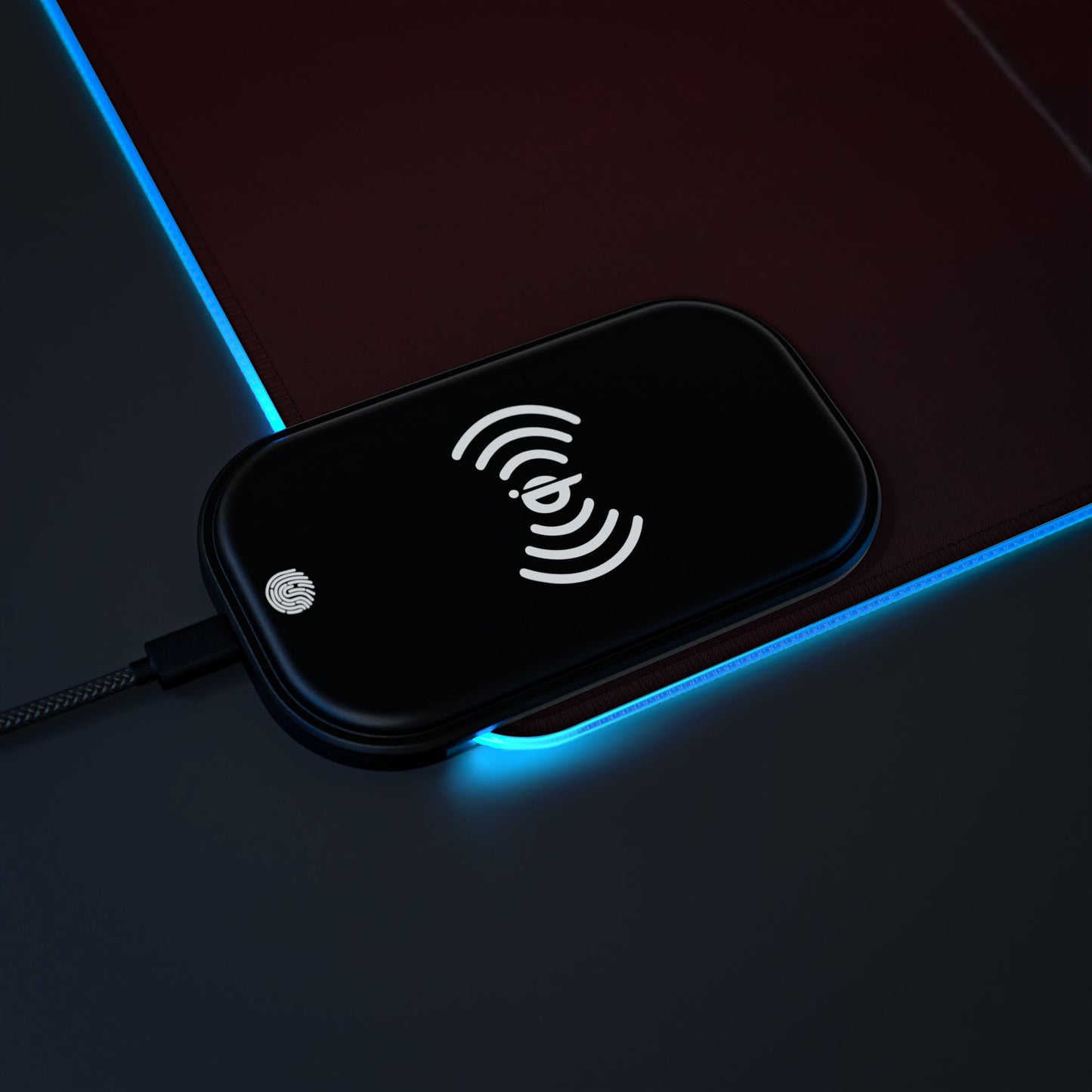 "Cross" LED Gaming Mouse Pad, Wireless Charging