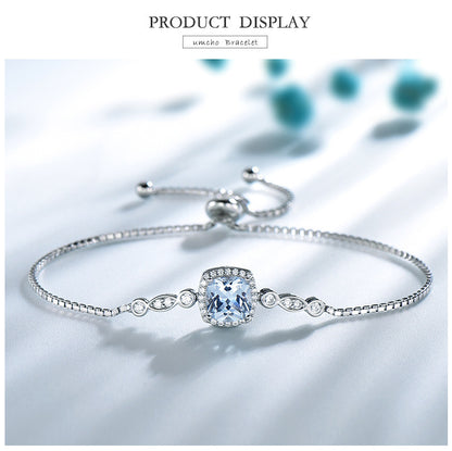 925 Sterling Silver Sky Blue Topaz Four-Piece Set