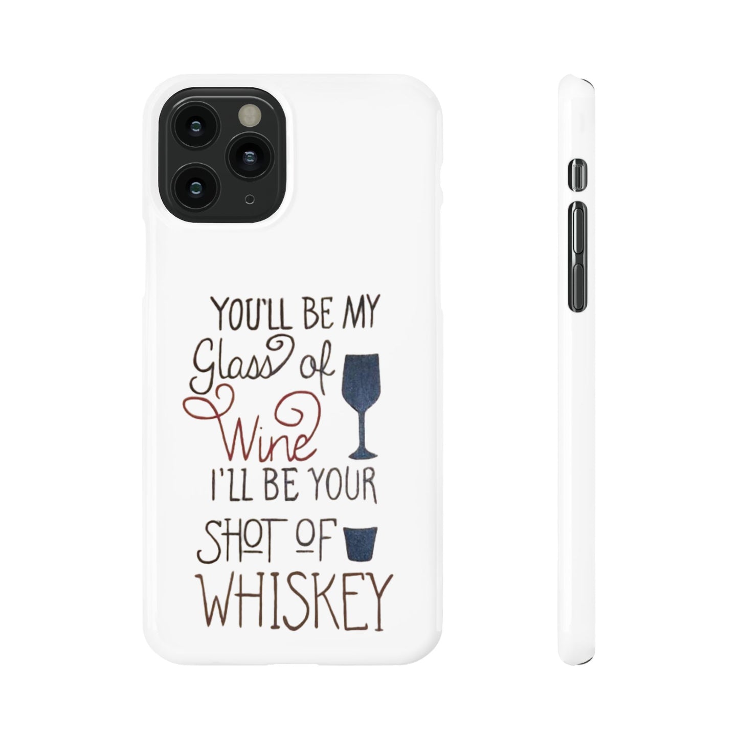 "Wine and Whiskey" Slim Phone Case