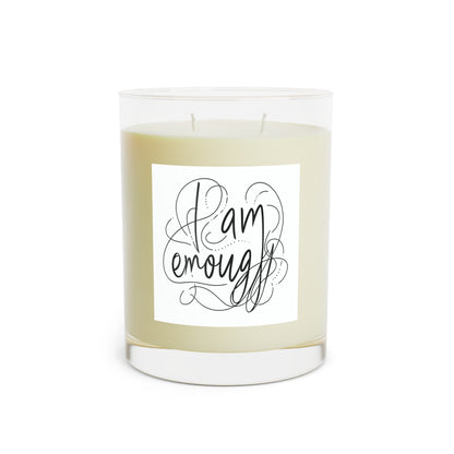 "I Am Enough" Scented Candle - Full Glass, 11oz