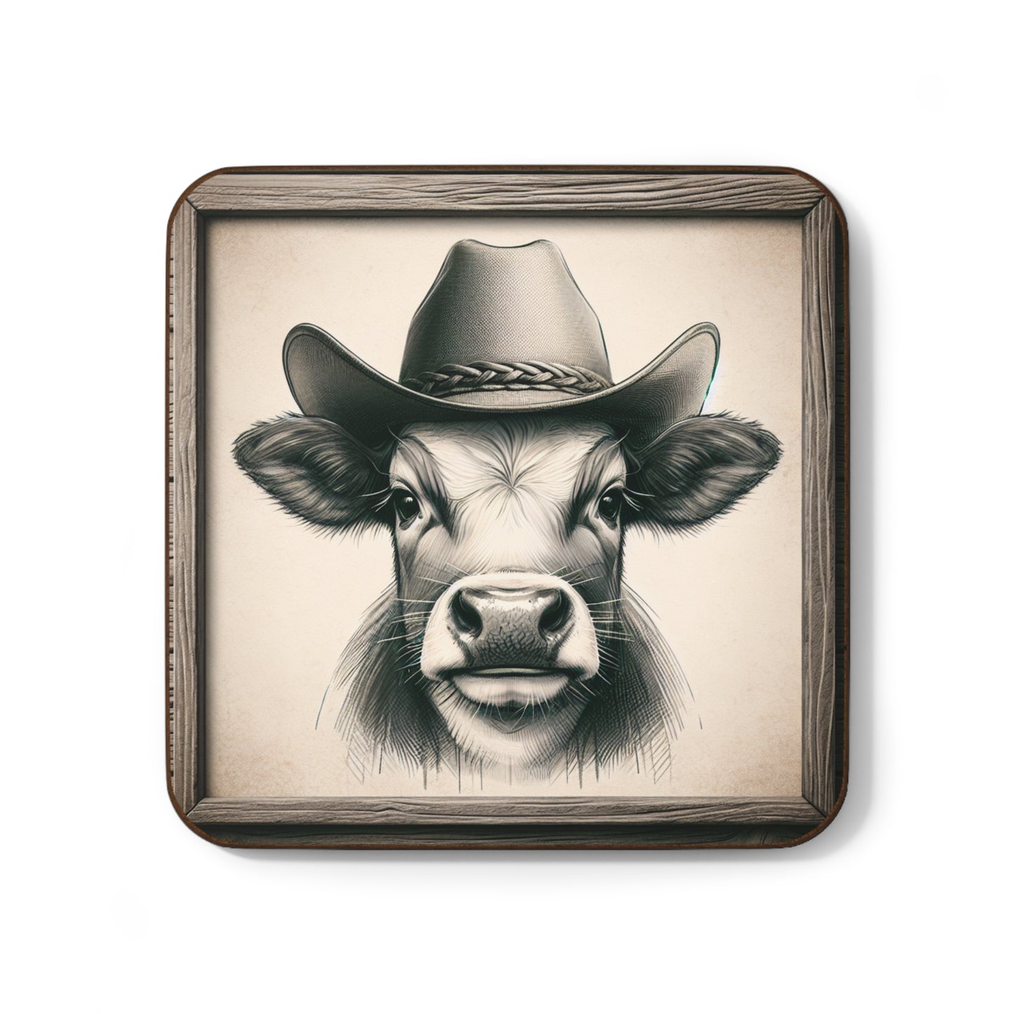 "Cow" Hardboard Back Coaster