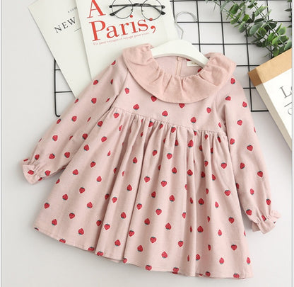 Girl's Flower Print Dress