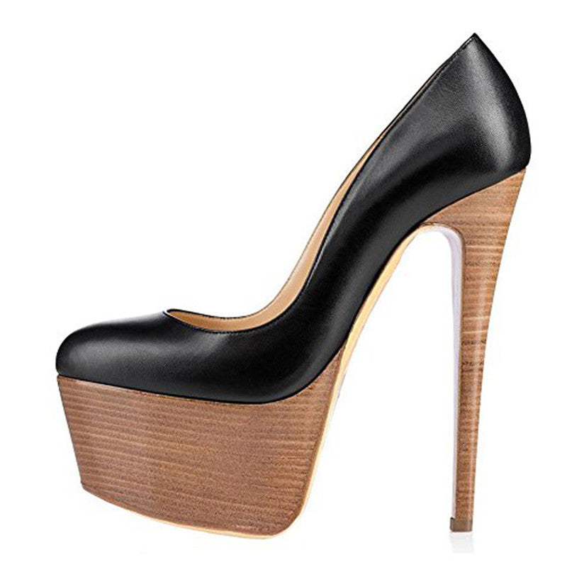 Women's Round Toe Platform High Heels