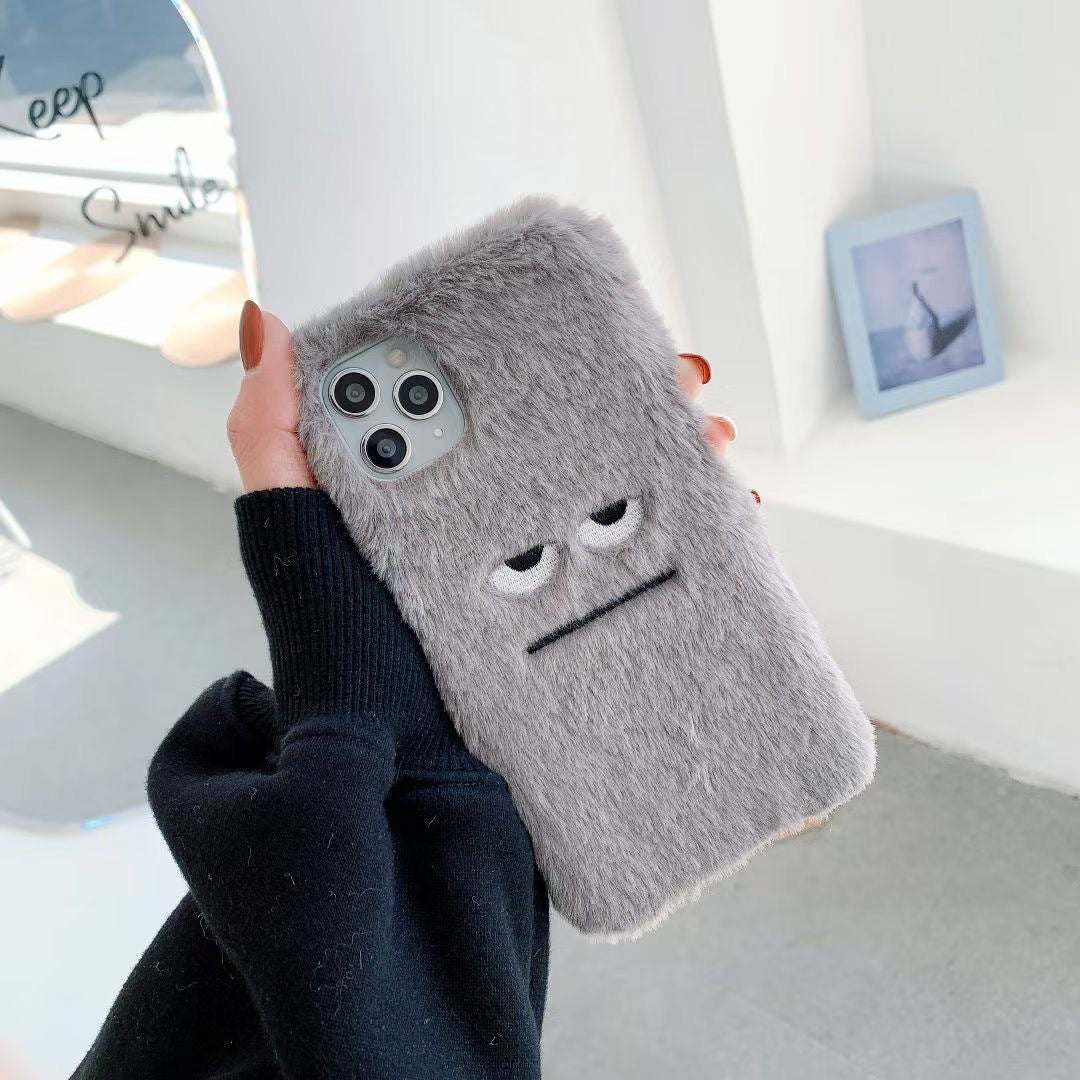 Fuzzy Face Phone Cover for iPhone