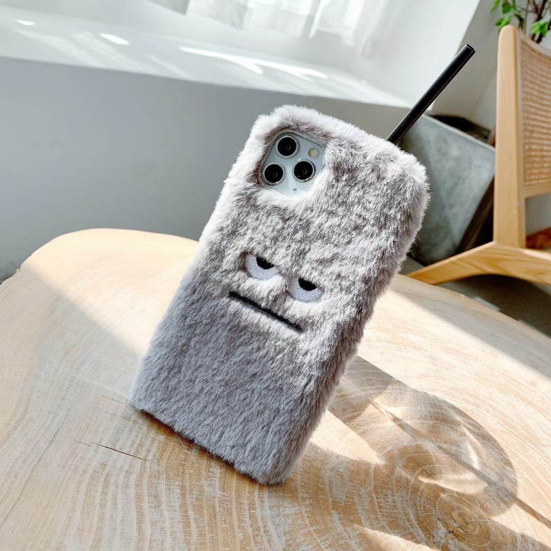 Fuzzy Face Phone Cover for iPhone