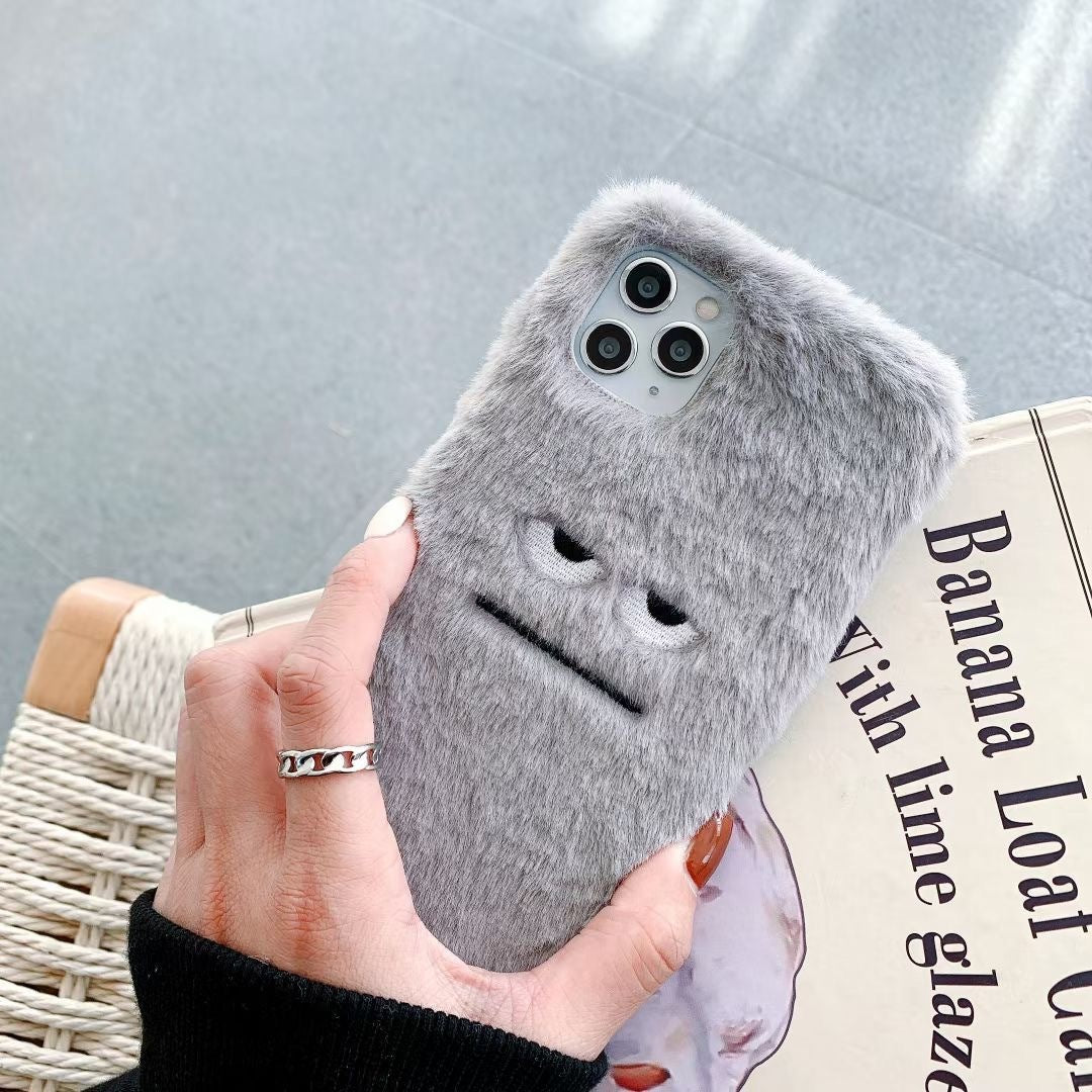 Fuzzy Face Phone Cover for iPhone