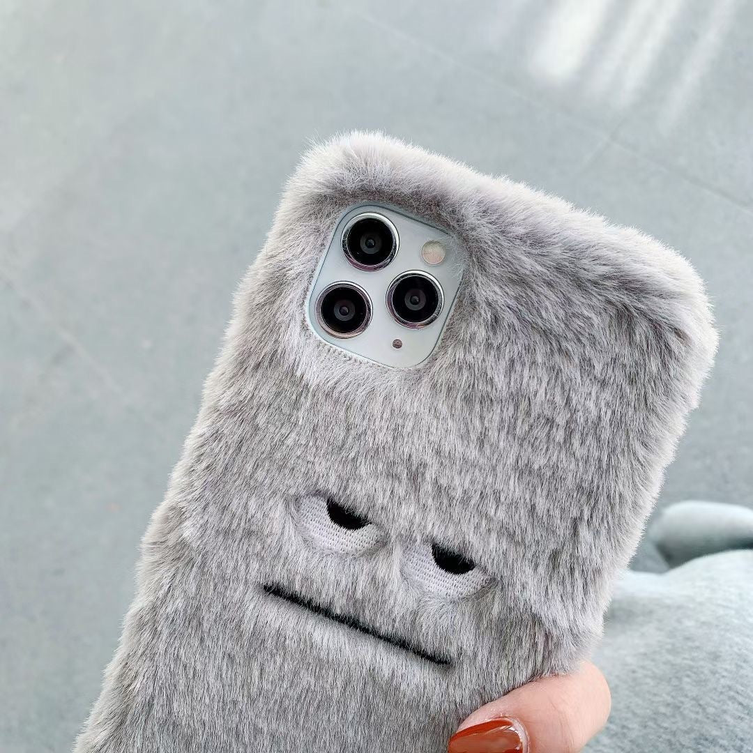 Fuzzy Face Phone Cover for iPhone