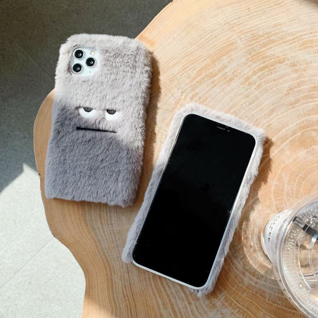 Fuzzy Face Phone Cover for iPhone