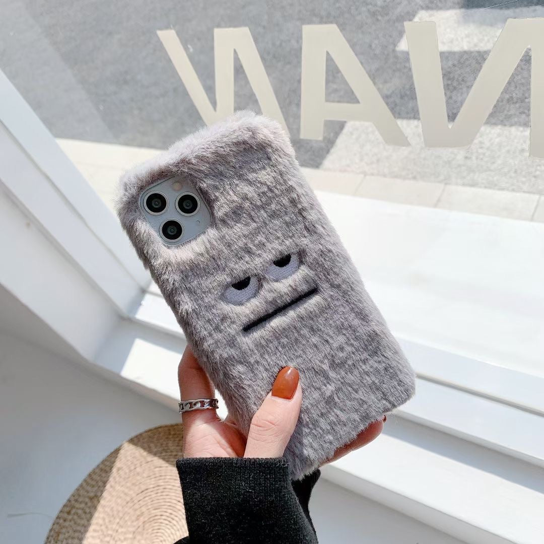 Fuzzy Face Phone Cover for iPhone