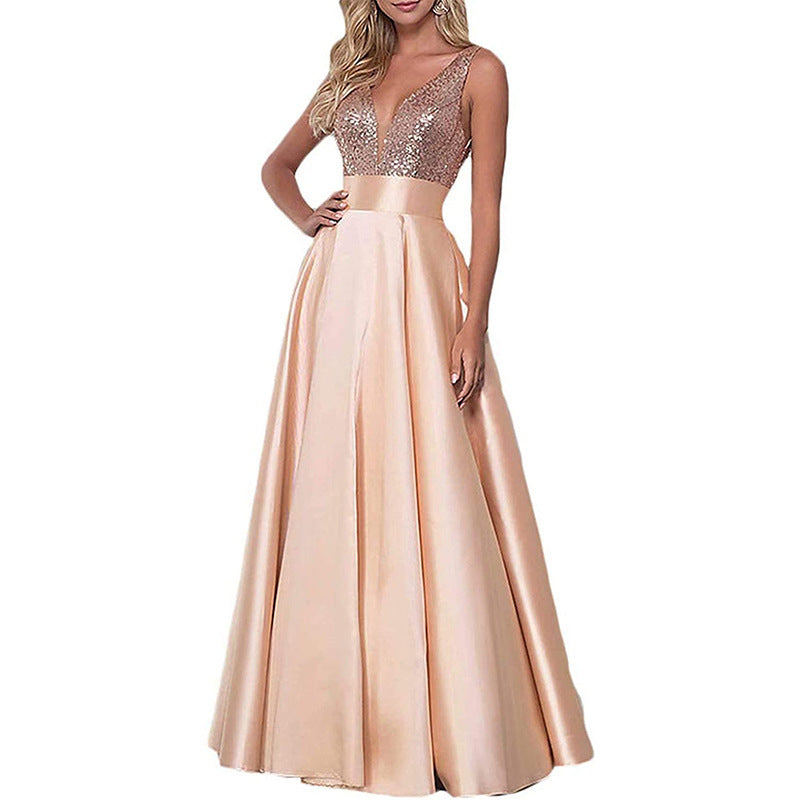 Women's Sequined Formal Evening Dress