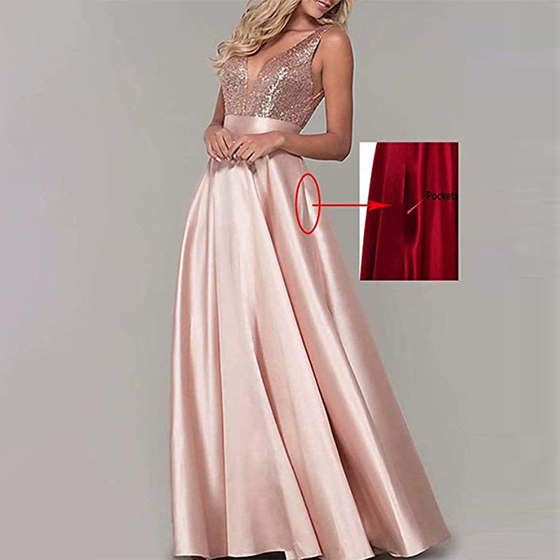 Women's Sequined Formal Evening Dress