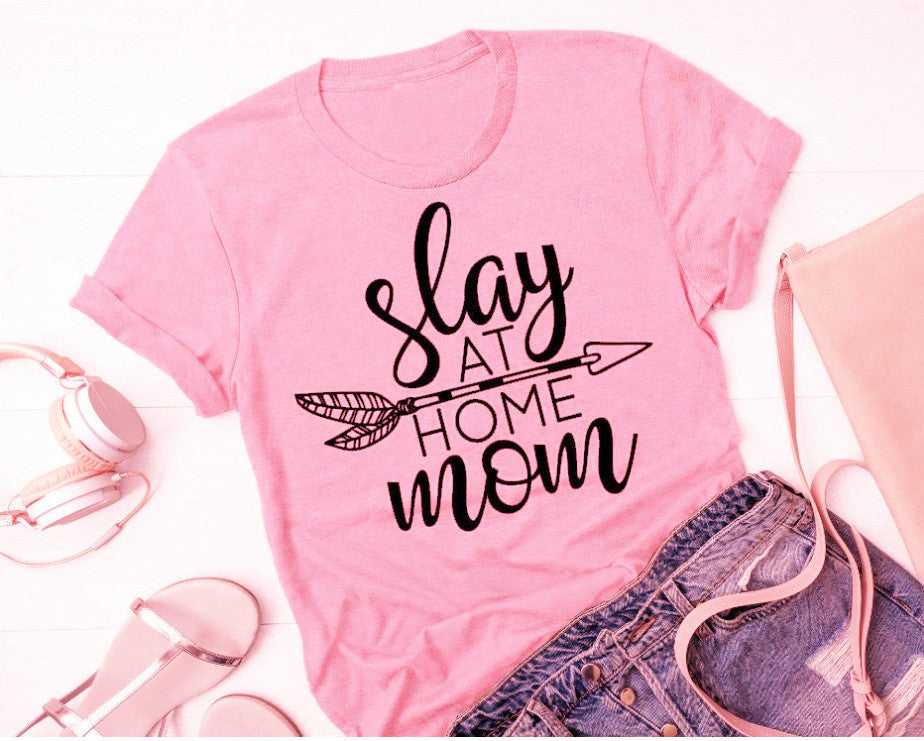 Causal Cotton Stay At Home Mom T-Shirt