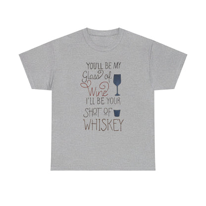 "Wine and Whiskey" Heavy Cotton Tee