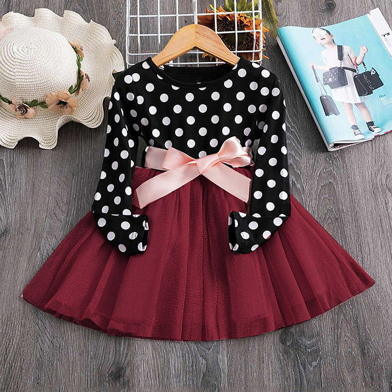 Girl's Polka Dot Princess Dress