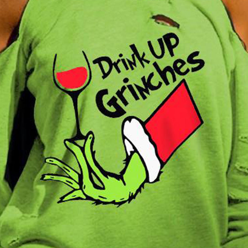 Christmas "Grinch" Shoulder Cut Out