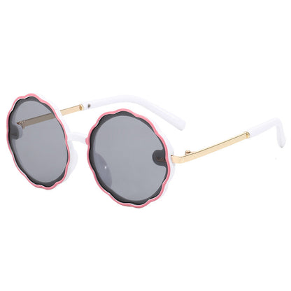 Kids Vintage Round Frame Sunglasses