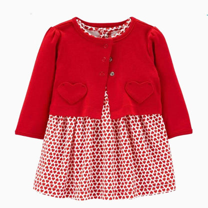 Infant Girl's Two-Piece Printed Dress