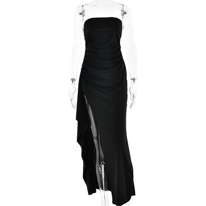 Women's Strapless Split Long Dress