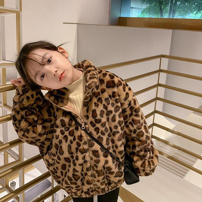 Girls Leopard Jacket