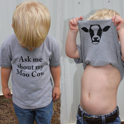 Boy's Short Sleeve "Cow" T-Shirt