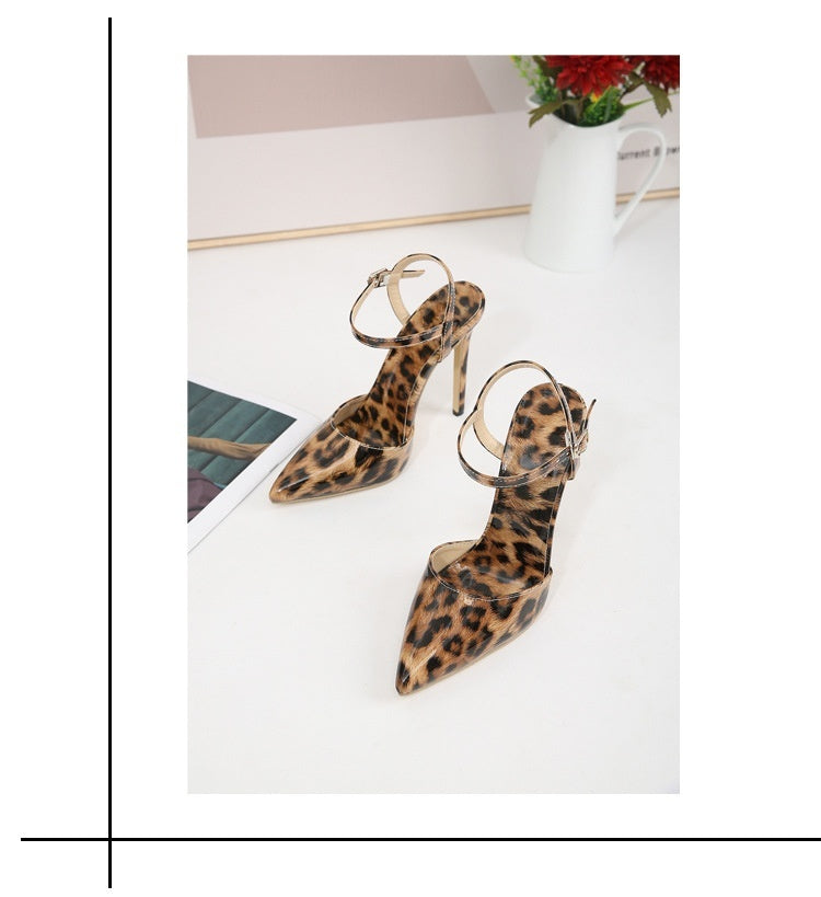 Leopard Print Pointed Women's High Heels