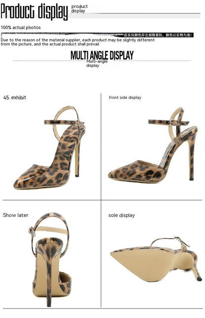 Leopard Print Pointed Women's High Heels