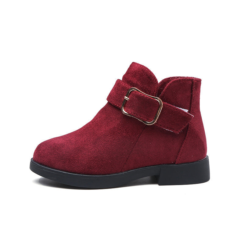 Girl's Suede Leather Boots