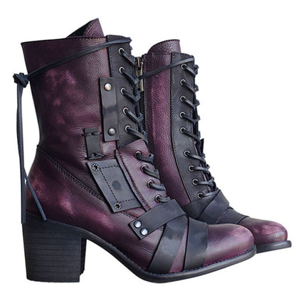 Women's Retro Lace Up Boots