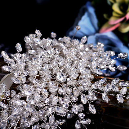 Heavy Handmade Rhinestone Ice and Snow Queen Wedding Crown