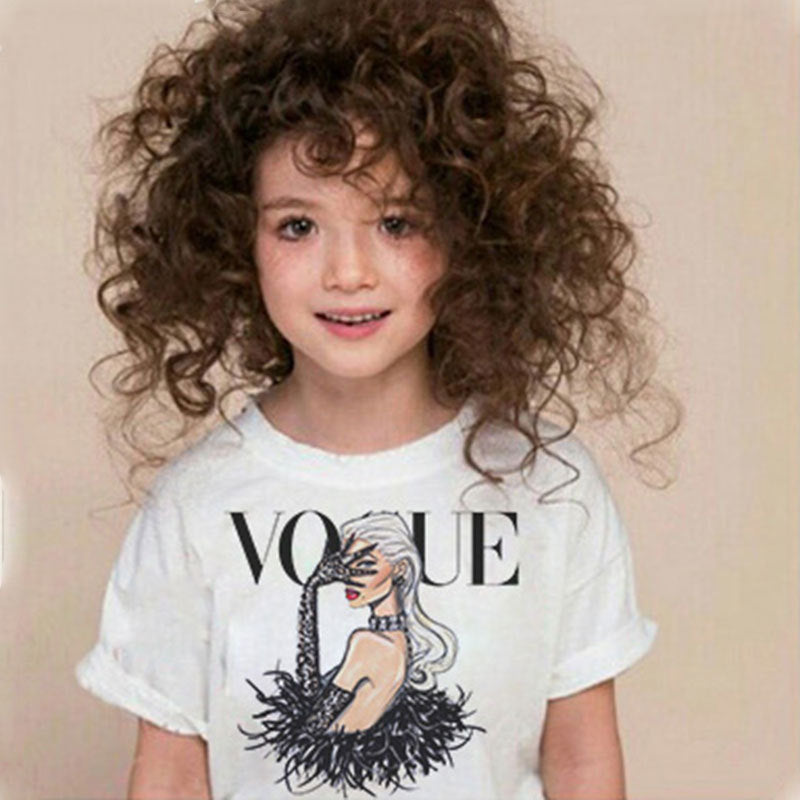 Girl's Retro "Vogue" Short Sleeve Shirt