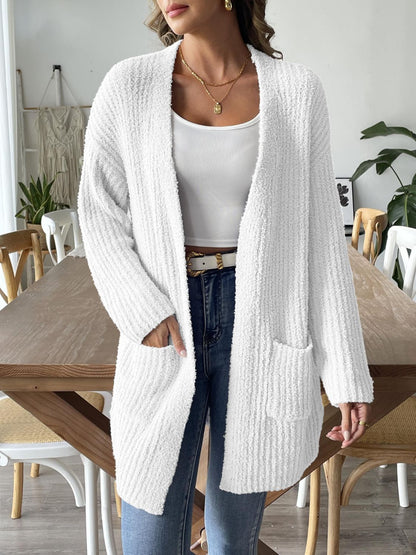 Women's Open Front Long Sleeve Cardigan