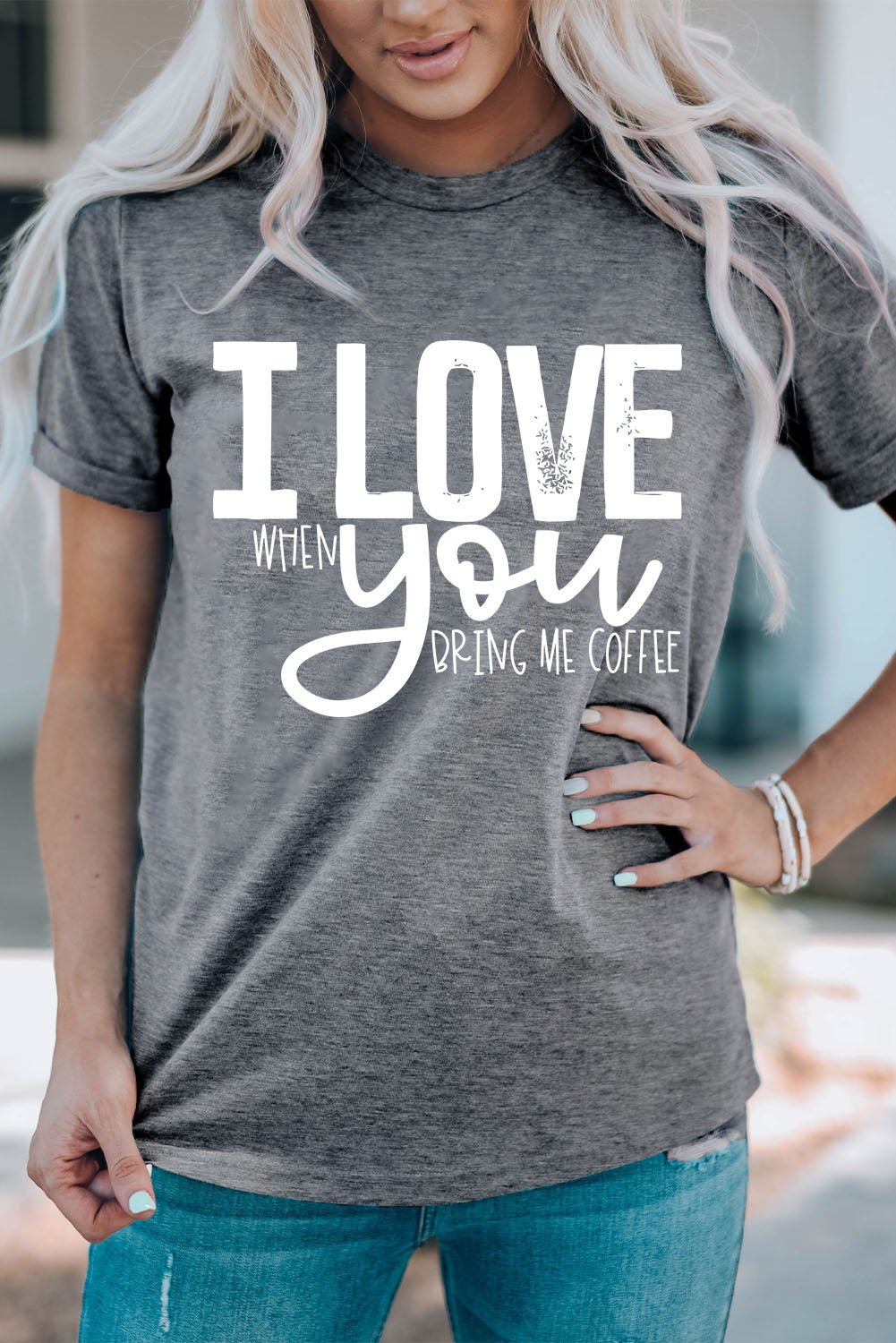 "I LOVE YOU" Crewneck Women's T-Shirt