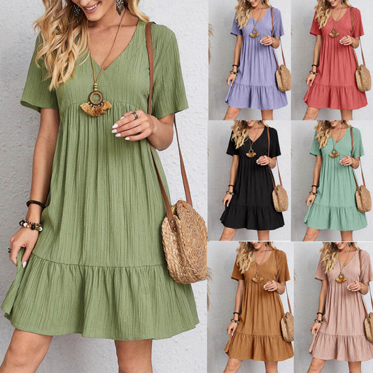 Women's V-Neck Casual Dress