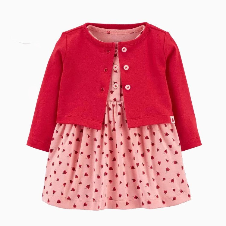 Infant Girl's Two-Piece Printed Dress