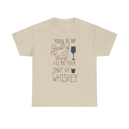 "Wine and Whiskey" Heavy Cotton Tee