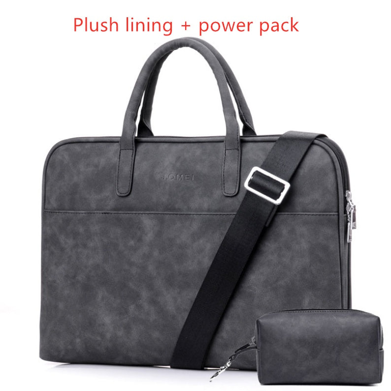 Faux Leather Laptop Bag for Women