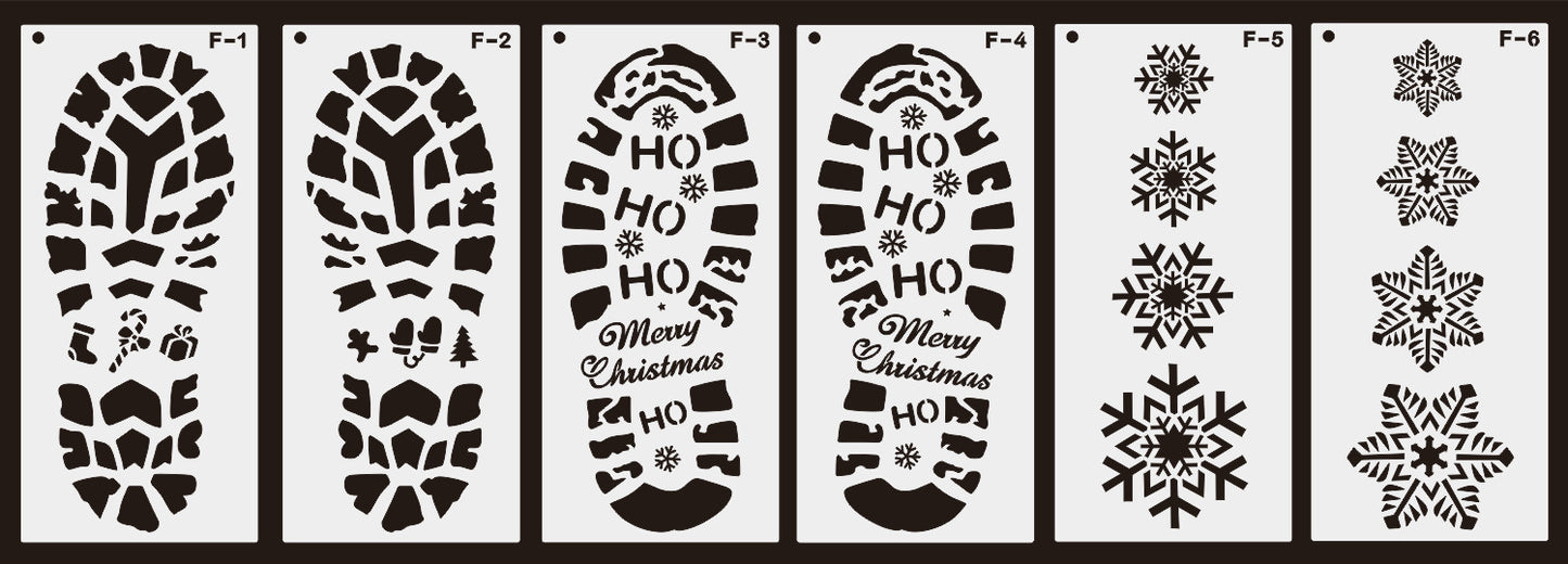 Christmas Footprints Hollow Out Template Ruler