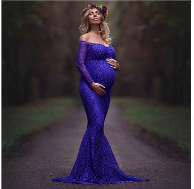 Long Sleeve Maternity Shoot Dress