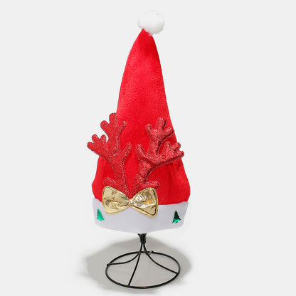 2 Piece Antler Christmas Hat with Pompom