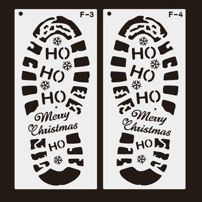 Christmas Footprints Hollow Out Template Ruler