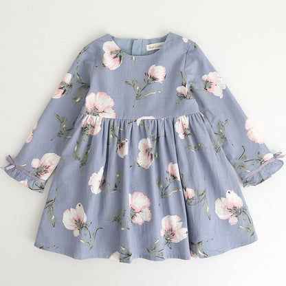 Girl's Flower Print Dress