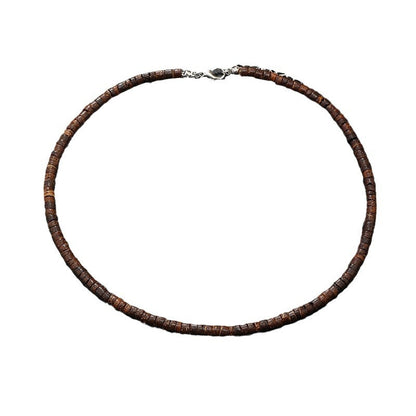 Coconut Shell Beaded Men's Clavicle Chain