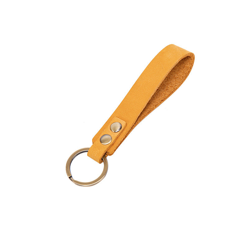 Classic Retro Leather Keyring