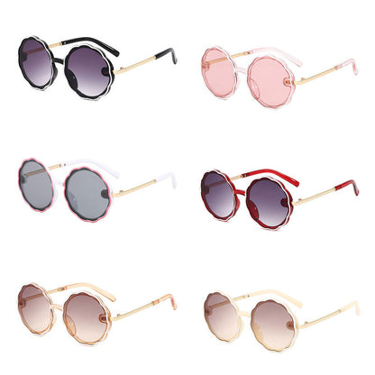 Kids Vintage Round Frame Sunglasses