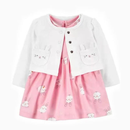 Infant Girl's Two-Piece Printed Dress