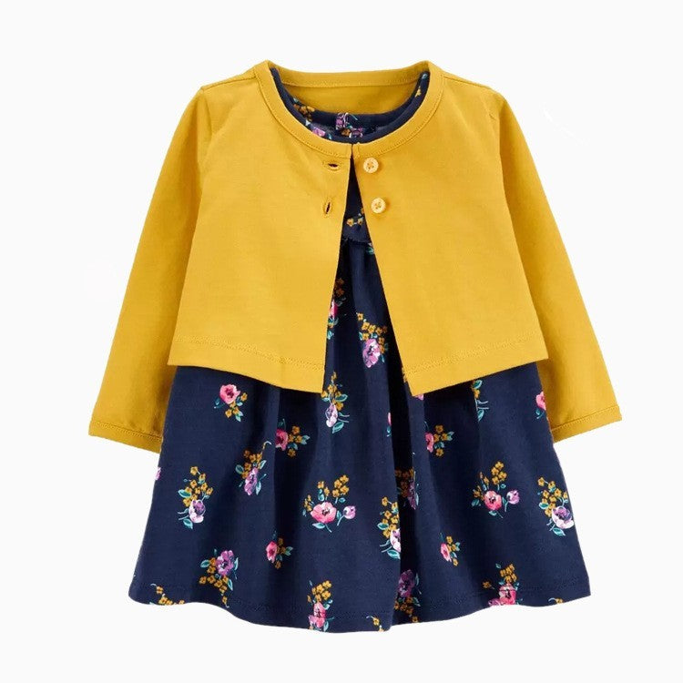 Infant Girl's Two-Piece Printed Dress